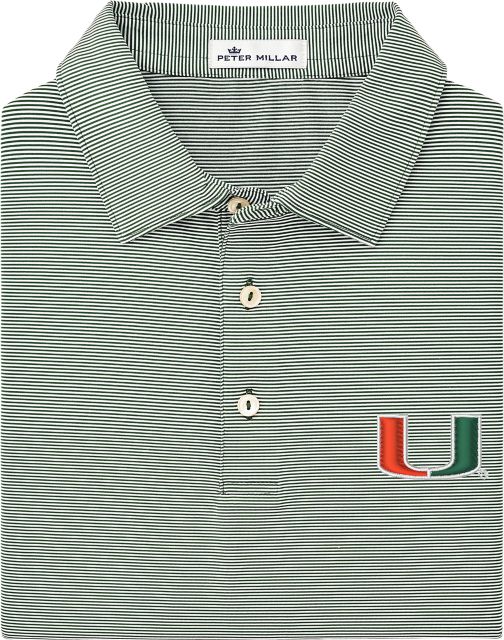 Miami Hurricanes Stripe Polo