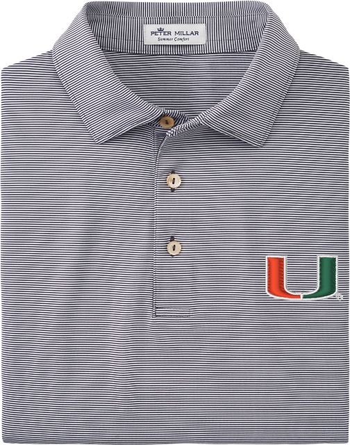 Miami Hurricanes Stripe Polo