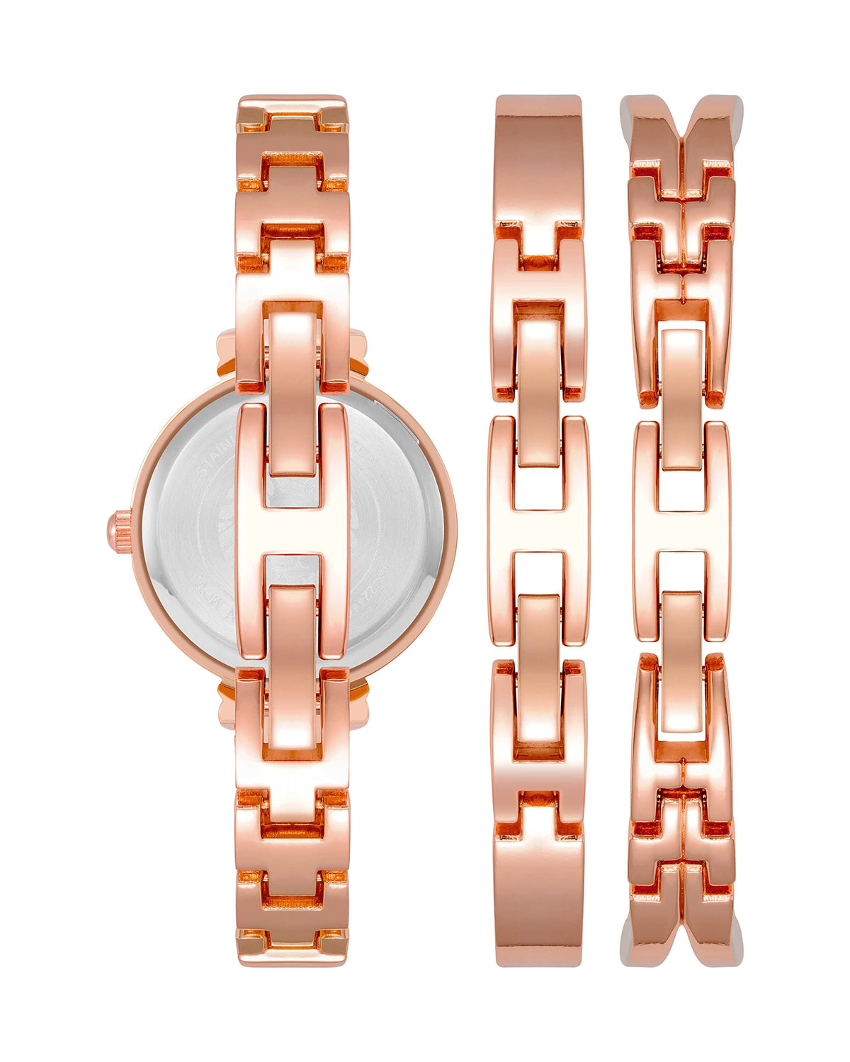 Anne Klein Women's Premium Crystal Accented Bangle Watch Set, AK/2245
