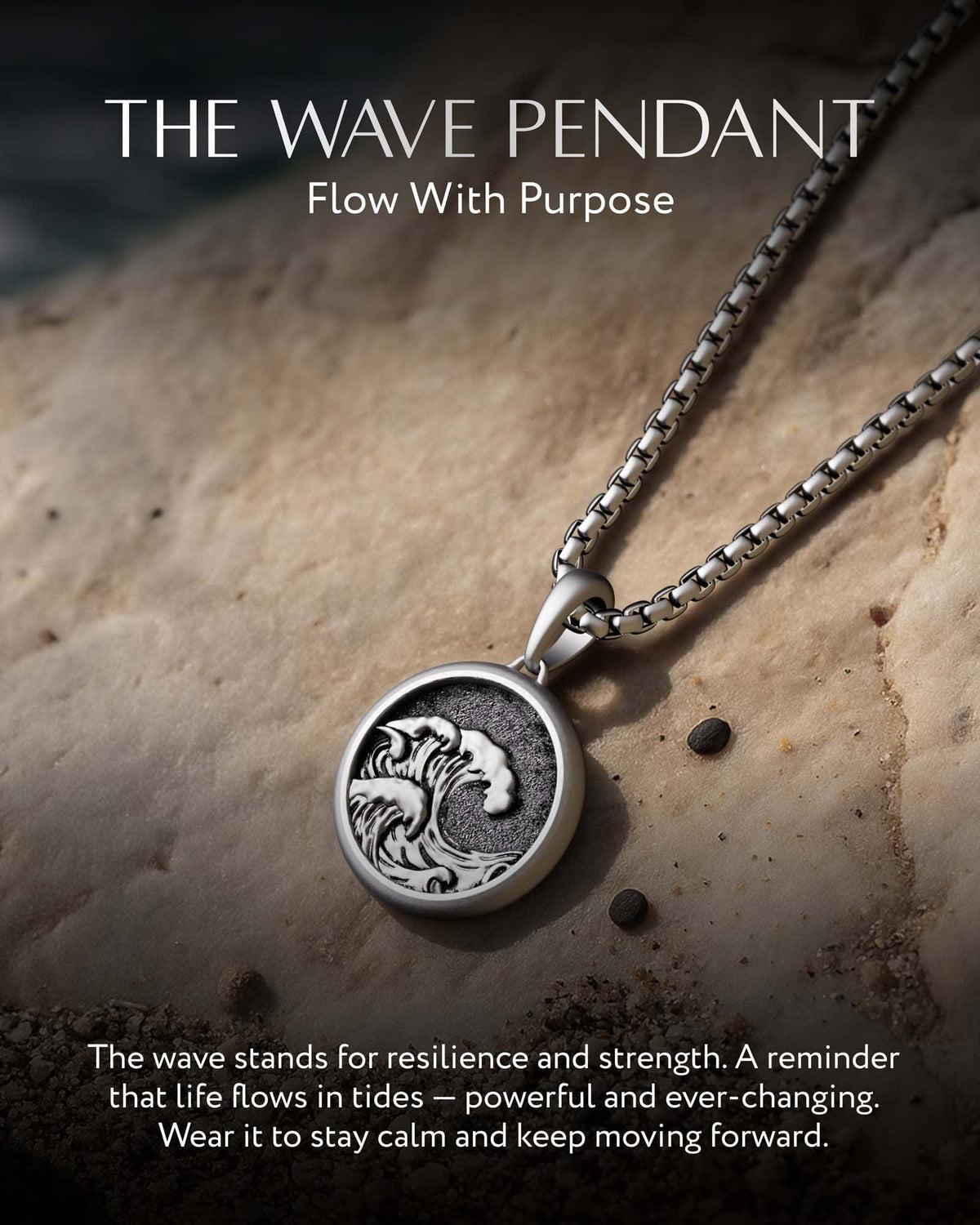 Wave Pendant Necklace