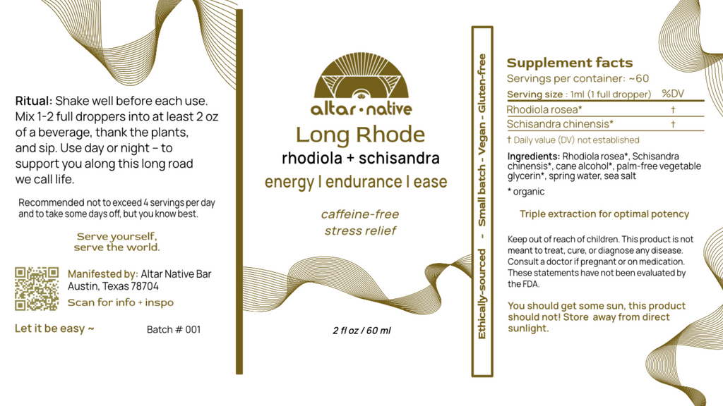 Long Rhode ⟡ Rhodiola + Schisandra Adaptogen Drops